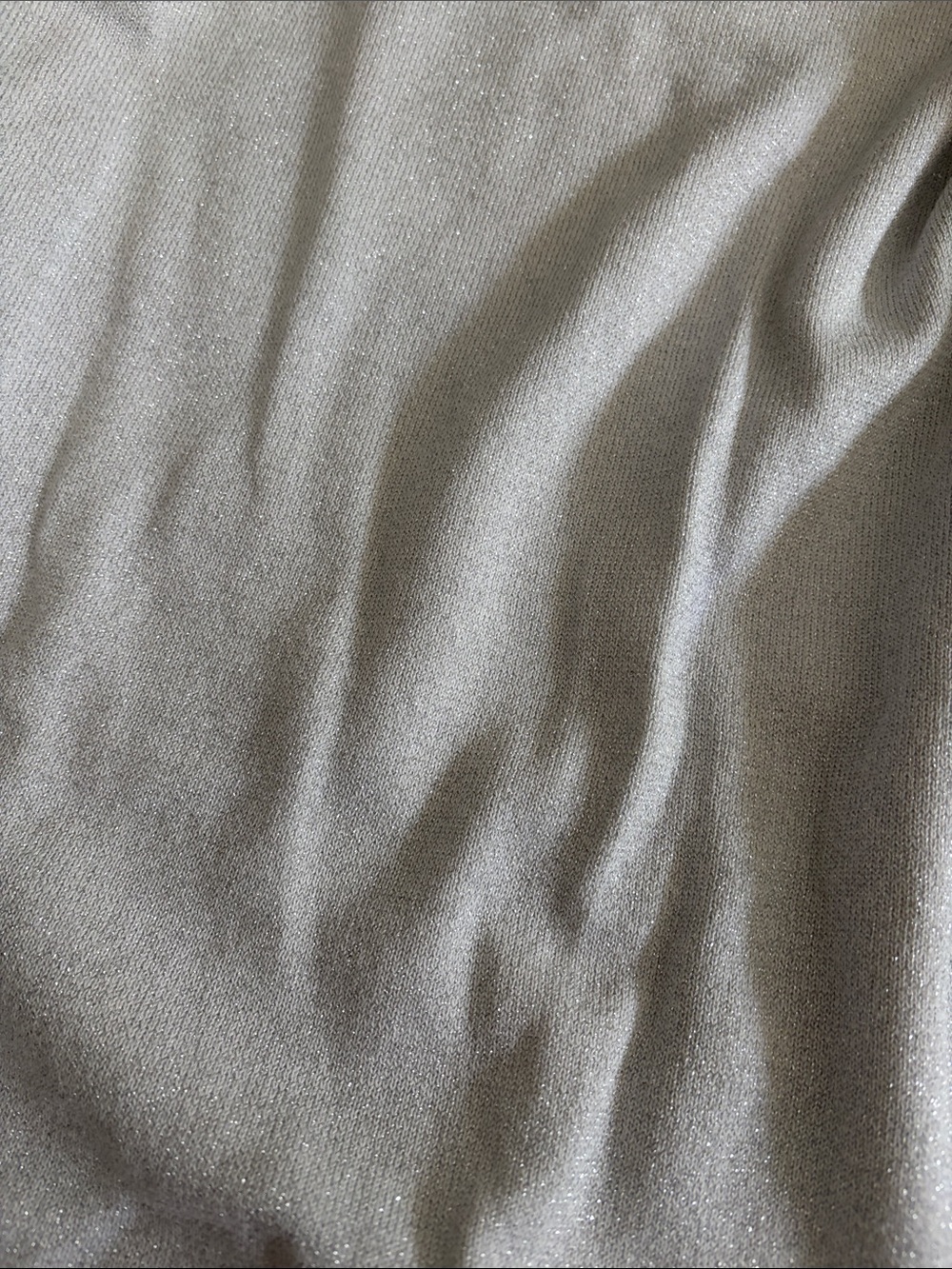 Quacker Factory Silver Ribbed Mock Neck Sweater - Picture 4 of 7